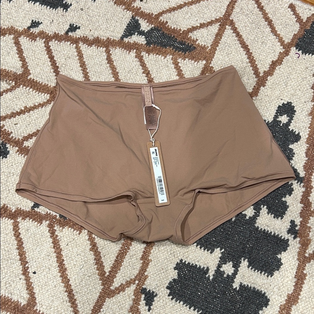 SKIMS High Waist Tan Shorts